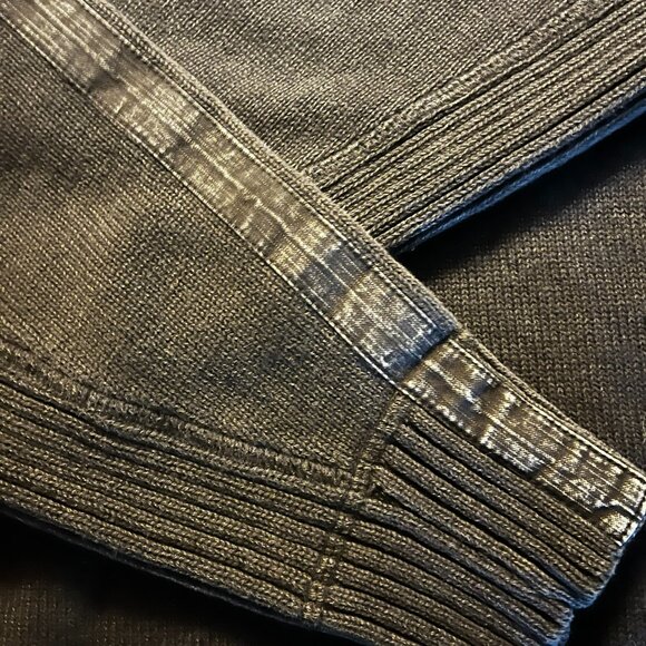 BME Black Washed Distressed Quarter-Zip Sweater - Picture 5 of 7